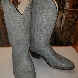 quality vintage western Men's 9.5 Grey Don Quijote Cowboy Boots Leather